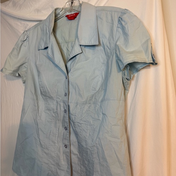Dorothee Bis Women’s Blouse Medium | Light Blue Button-Down Women’s Blouse - Picture 3 of 10